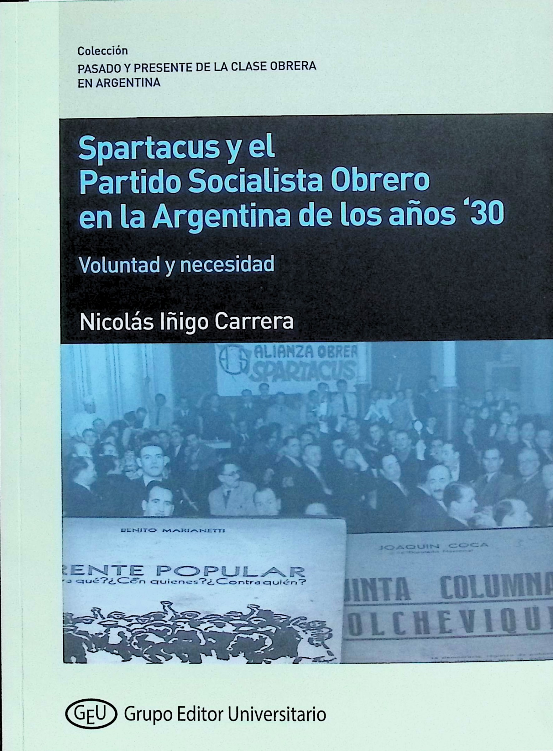 Spartacus y el Partido Socialista Obrero en la Argentina de los años ´30
